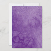 Lila Schmetterling Spanische Einladung Quinceanera (Rückseite)