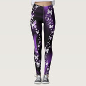 Lila Schmetterling Swirl Leggings (Vorderseite)