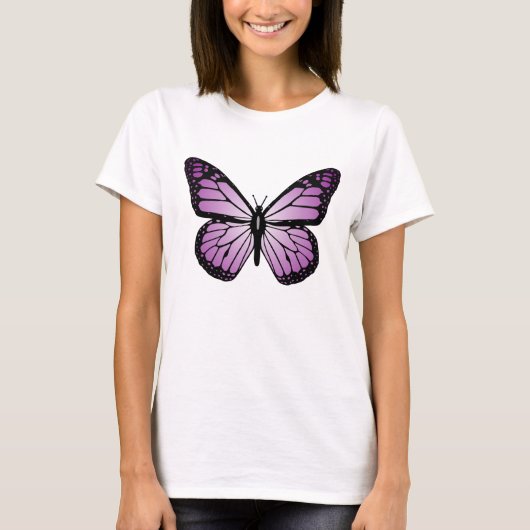 Lila Schmetterling T-Shirt (Vorderseite)