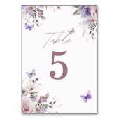 Lila | Schmetterling Tischnummer (Vorderseite)