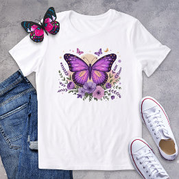 Lila Schmetterling und Lavendel-Shirt Tri-Blend Shirt
