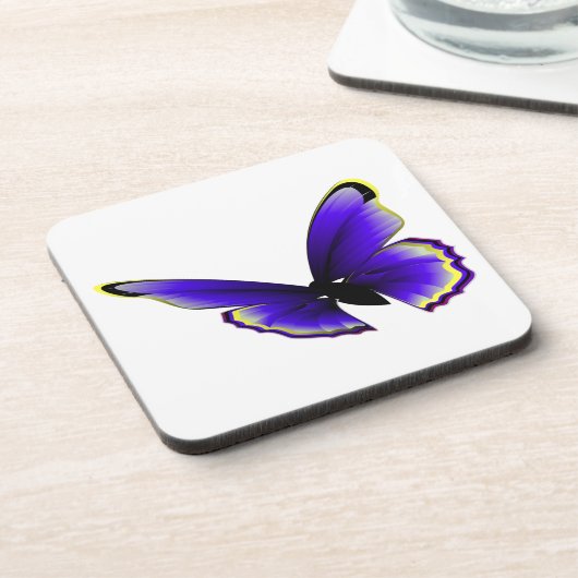 Lila Schmetterling Untersetzer (Linke Seite)