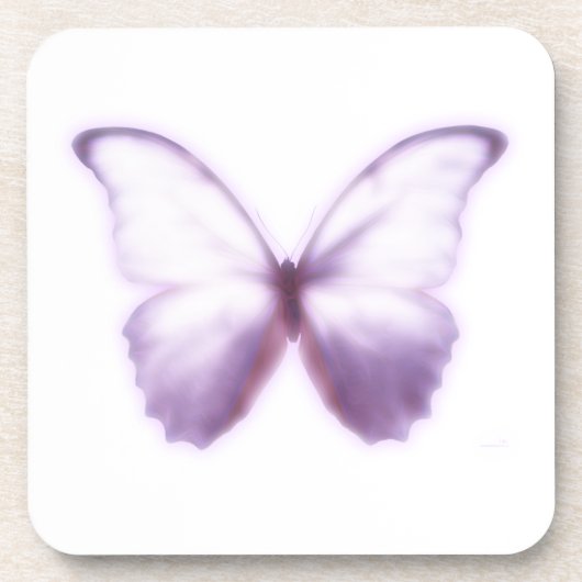 Lila Schmetterling Untersetzer (Vorderseite)