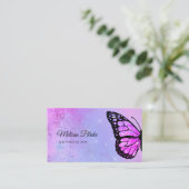 lila Schmetterling Visitenkarte (Stehend Vorderseite)