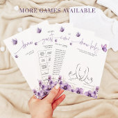 Lila Schmetterling Zeichne die Baby Shower Game Ca Hinweiskarte
