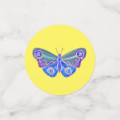 Lila Schmetterling Zeichnend Konfetti (Klein Vorderseite)