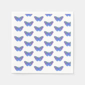 Lila Schmetterling Zeichnend Serviette (Vorderseite)