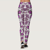 Lila Schmetterlingbatik gemusterte Leggings (Rückseite)