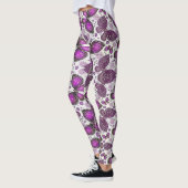 Lila Schmetterlingbatik gemusterte Leggings (Links)