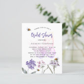 Lila Schmetterlingbudget Brautdusche (Stehend Vorderseite)