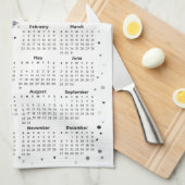 Lila Schmetterlinge 2026 Geschirrtuch (Viertel Falte)