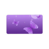 Lila Schmetterlinge Adressaufkleber (Vorne)