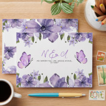 Lila Schmetterlinge Aquarellfarben-Wildblume