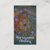 Lila Schmetterlinge auf mystischer Mandala Visitenkarte (Vorderseite)