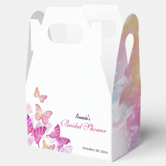 Lila Schmetterlinge Brautparty Gefälligkeitsboxen Geschenkschachtel (Geöffnet)