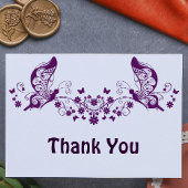 Lila Schmetterlinge Dankeskarte