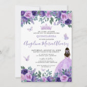 Lila Schmetterlinge Einladung (Vorderseite)