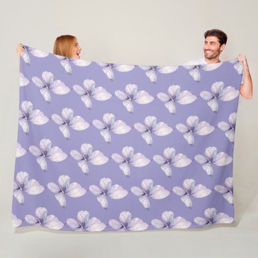 Lila Schmetterlinge Fleecedecke (Beispiel)