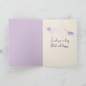 Lila Schmetterlinge Französische Landtoilflotte Karte (Innenseite)