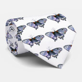Lila Schmetterlinge Krawatte (Gerollt)