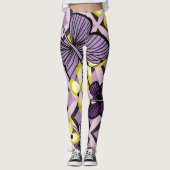 Lila Schmetterlinge Leggings (Vorderseite)