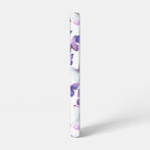 Lila Schmetterlinge Moderne, elegante Monogramm Samsung Galaxy Hülle (Linke Seite)