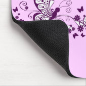Lila Schmetterlinge Mousepad (Ecke)