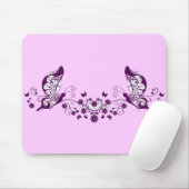 Lila Schmetterlinge Mousepad (Mit Mouse)