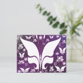 Lila Schmetterlinge Postkarte (Stehend Vorderseite)