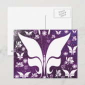 Lila Schmetterlinge Postkarte (Vorne/Hinten)
