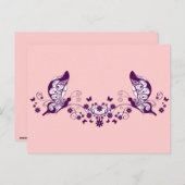 Lila Schmetterlinge Postkarte (Vorne/Hinten)