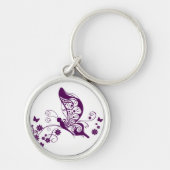 Lila Schmetterlinge Schlüsselanhänger (Vorne)