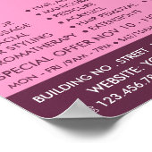 Lila Schmetterlinge, Schönheitssalon Poster (Ecke)