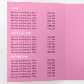 Lila Schmetterlinge, Schönheitssalon Tri-Falten Fl Dreifach Gefaltete Einladung (Innen Erste Seite)