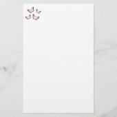Lila Schmetterlinge stationär Briefpapier (Vorderseite)