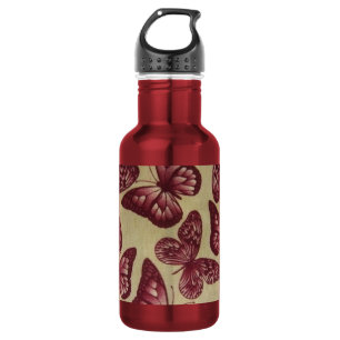 Lila Schmetterlinge Trinkflasche