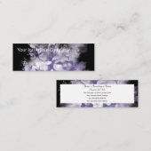 Lila Schmetterlinge und Blume auf schwarz Mini Visitenkarte (Vorne/Hinten)