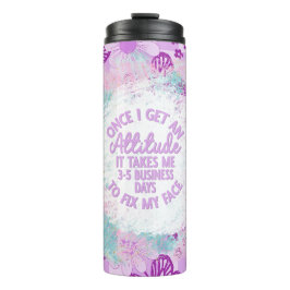 Lila Schmetterlinge und Blume Sassy Sarcasm Thermosbecher