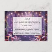 Lila Schmetterlinge und Hochzeiten von Starlit Ski Begleitkarte (Vorderseite)