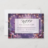 Lila Schmetterlinge und Hochzeiten von Starlit Ski RSVP Karte (Vorderseite)