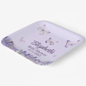 Lila Schmetterlinge und Lavenders Babydusche Pappteller (Gewinkelt)