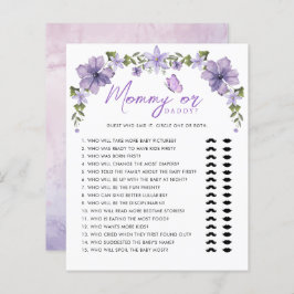 Lila Schmetterlinge Wasserfarben Mommy oder Daddy 