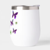 Lila Schmetterlinge Wasserflasche (Links)