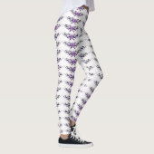 lila Schmetterlinge weiß Leggings (Rechts)