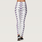 lila Schmetterlinge weiß Leggings (Rückseite)