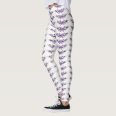 lila Schmetterlinge weiß Leggings (Links)