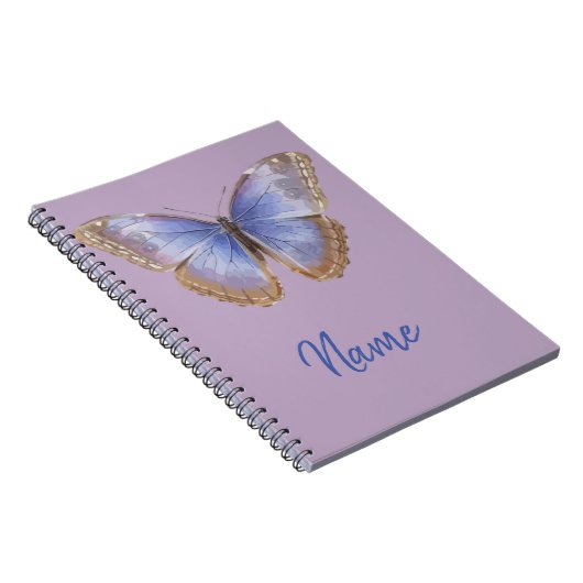 Lila Schmetterlingnotebook Notizblock (Rechte Seite)