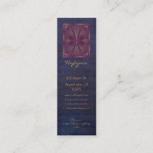 Lila Schmetterlings-abstrakte Kunst Mini Visitenkarte