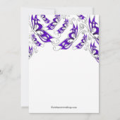 Lila Schmetterlings-Brautparty-Einladung Einladung (Rückseite)