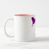 Lila Schmetterlings-Entwurfs-Tasse Zweifarbige Tasse (Links)